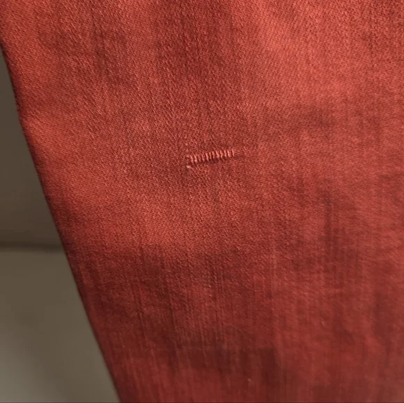 PISTOLA Red High Rise Crop Skinny Jeans Raw Hem Stretch Denim 31 Statement - Picture 6 of 10